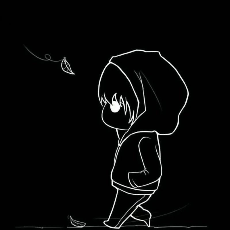 sad cartoon dp outline