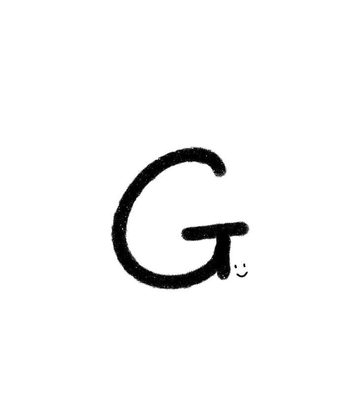 simple outline g image