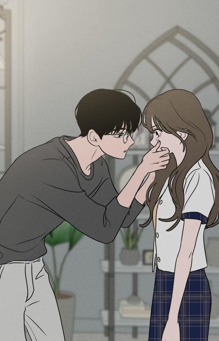 simple tone cartoon couple dp