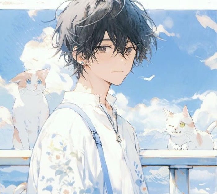 soft aesthetic anime boy dp for instagram