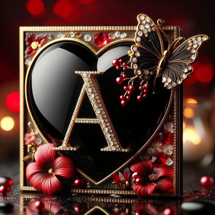 stylish a name love dp