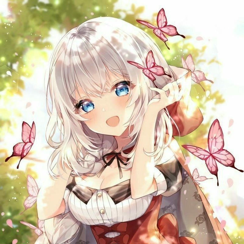 stylish anime girl portrait