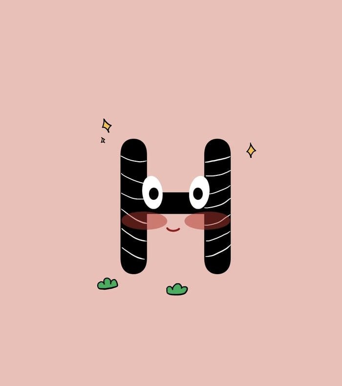 stylish graphic h name