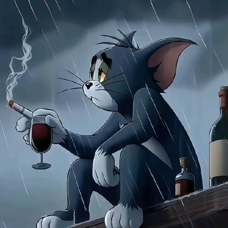 stylish sad cartoon dp