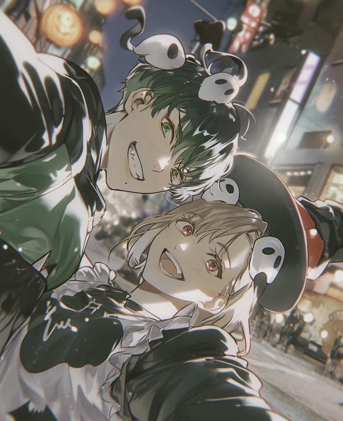 sweet anime couple dp