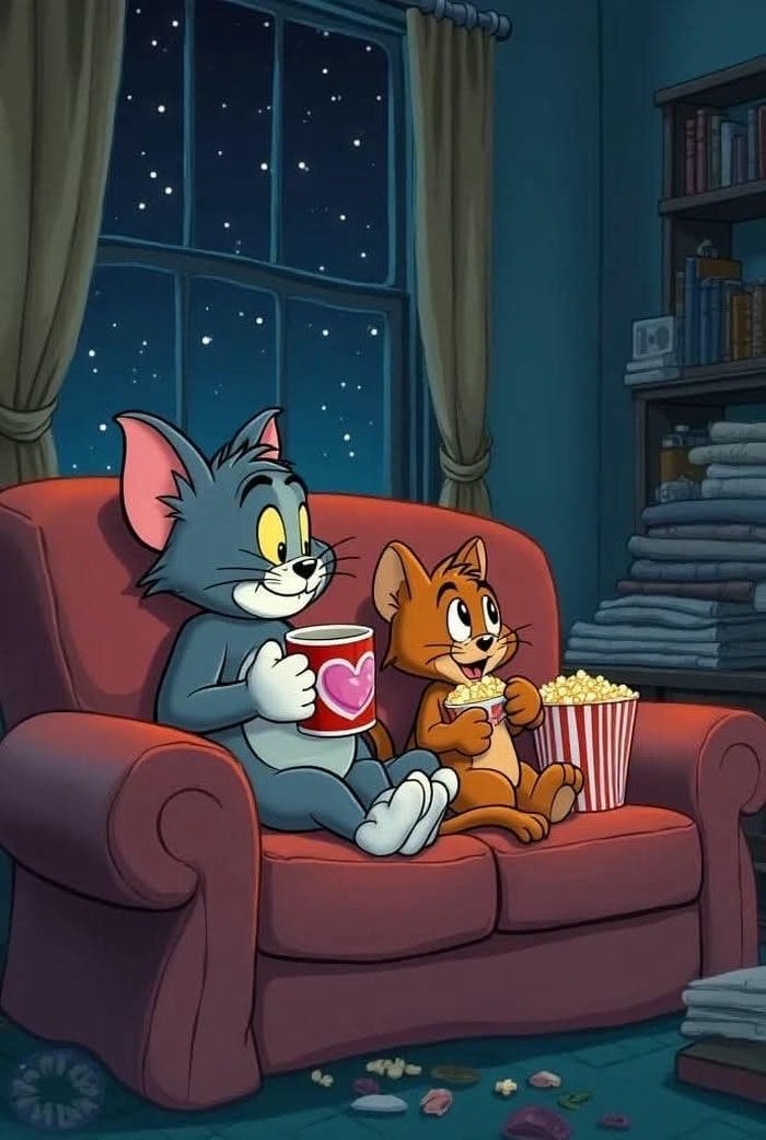 Aesthetic DP Cartoon Warm Color Tones