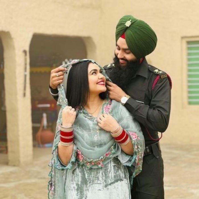 Couple Punjabi dp classic cultural love background