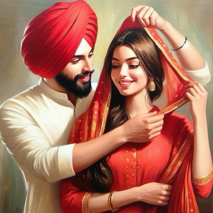 Couple Punjabi dp smiling punjabi couple image