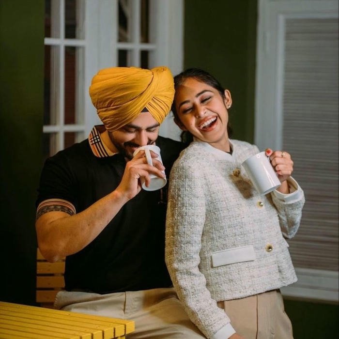 Couple Punjabi dp sweet love moment aesthetic portrait