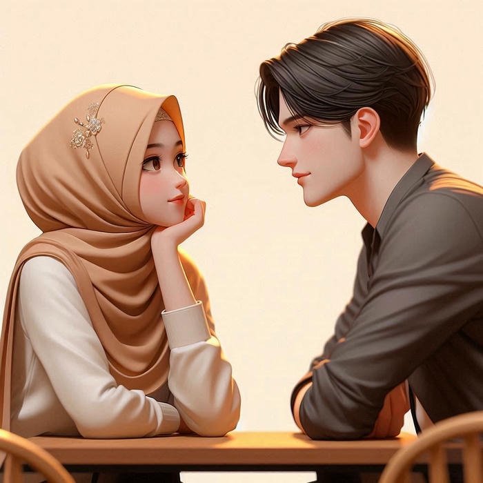 Dp muslim couple traditional islamic love image