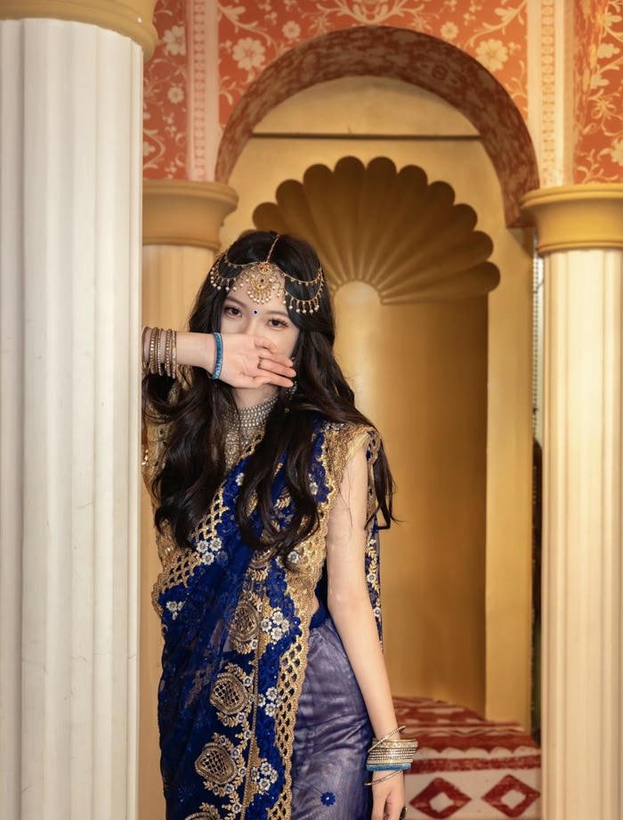 Elegant saree girl dp portrait style