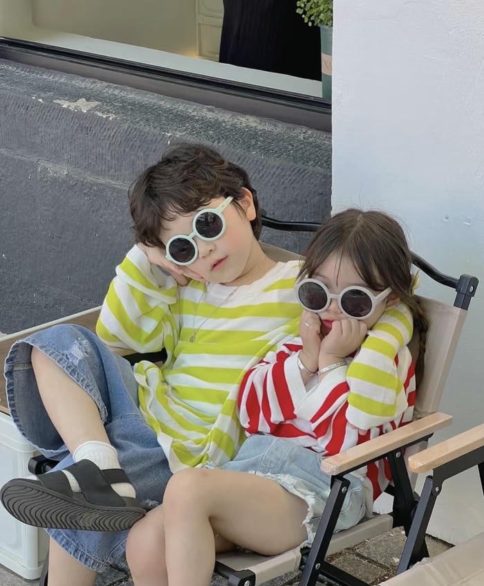 Innocent look cute baby couple dp