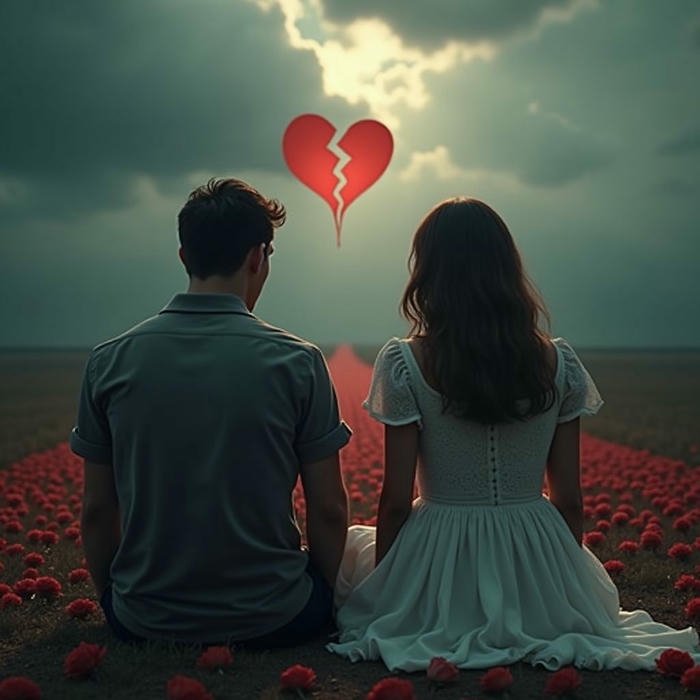 Love failure images crying heart aesthetic style