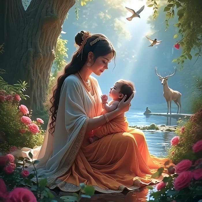 Maa Photo loving mom child bonding moment