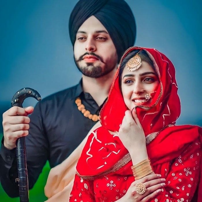 Punjabi couple dp elegant cultural romance portrait