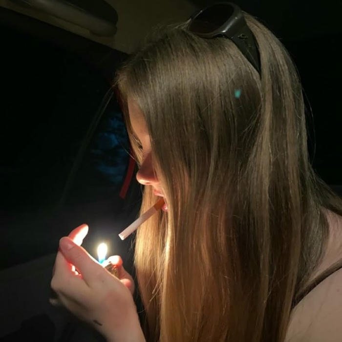Smoking Girl DP portrait