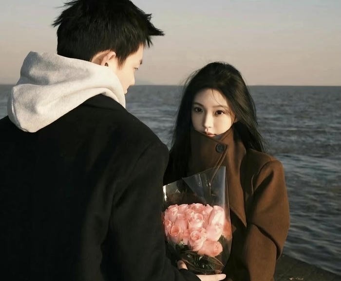 Tearful goodbye sad couple dp portrait