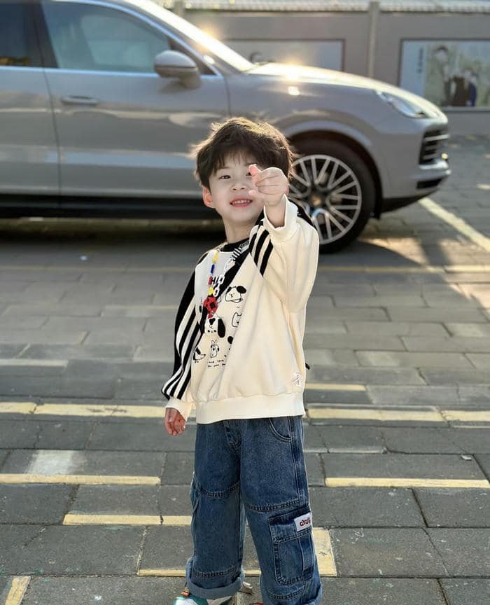 baby boy cute outfit shot