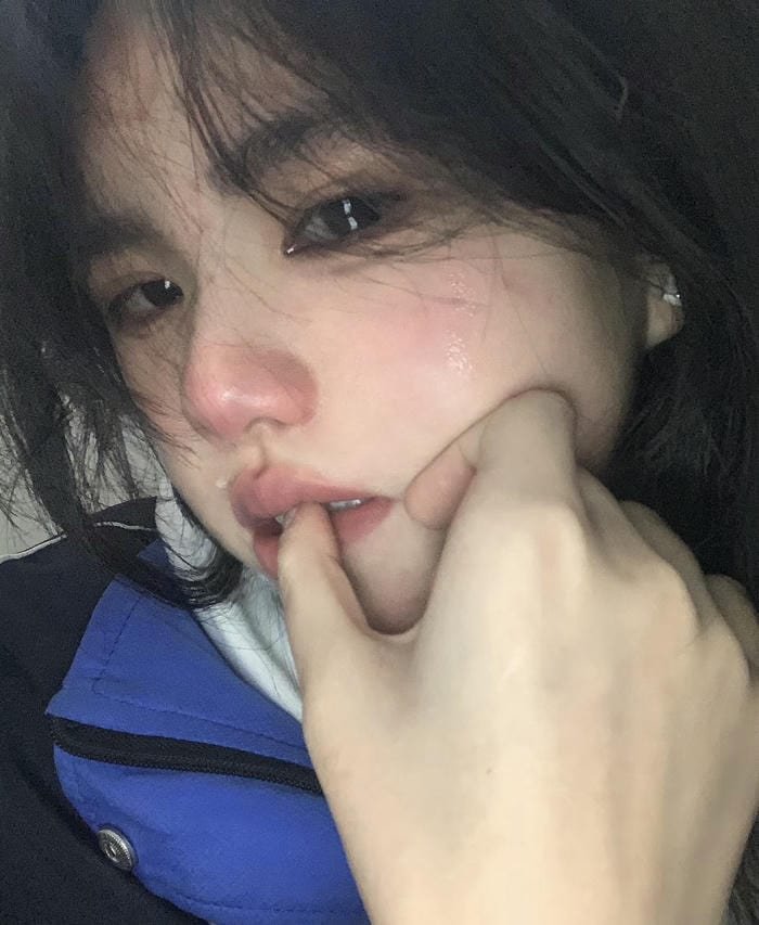 blue feelings with girls sad dp