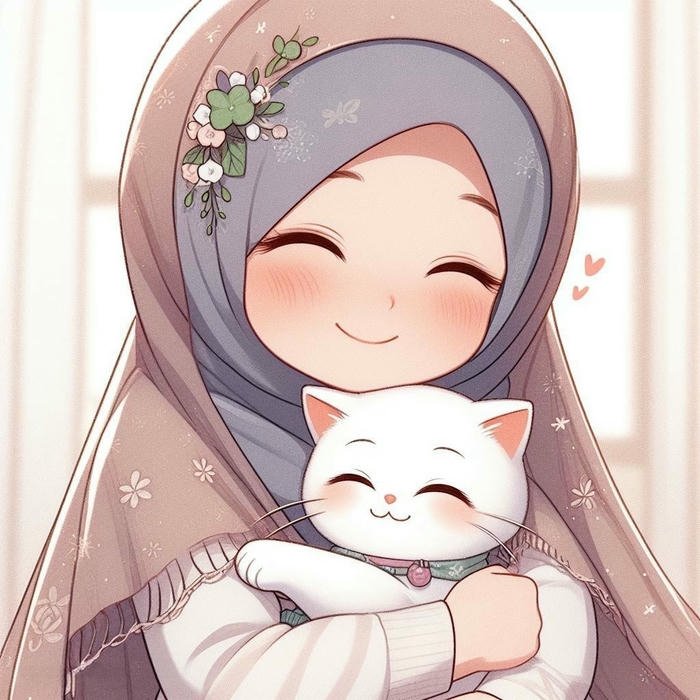 cartoon hijab dp cute display picture