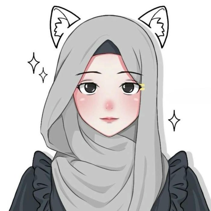 cartoon hijab dp cute profile avatar