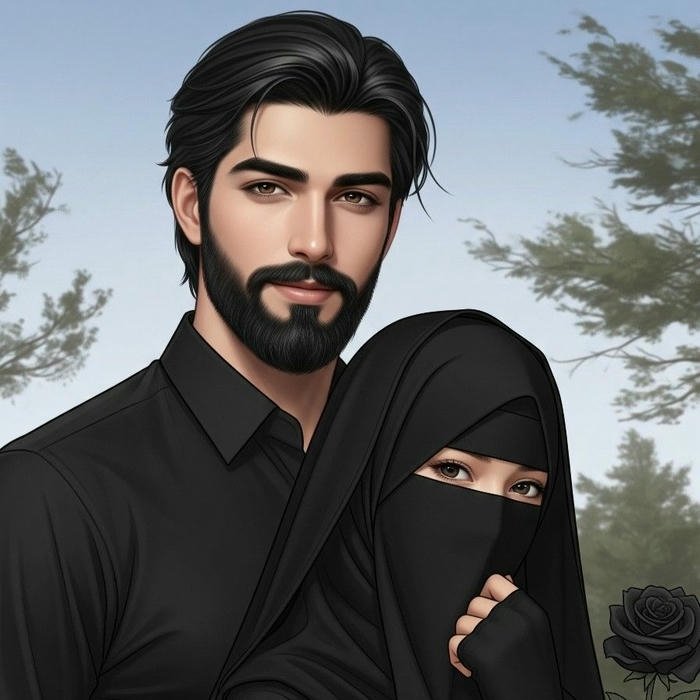 couple hijab dp modest muslim couple avatar