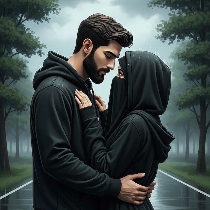 couple hijab dp muslim love profile picture
