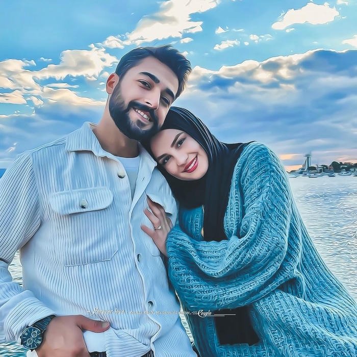 couple hijab dp simple islamic profile