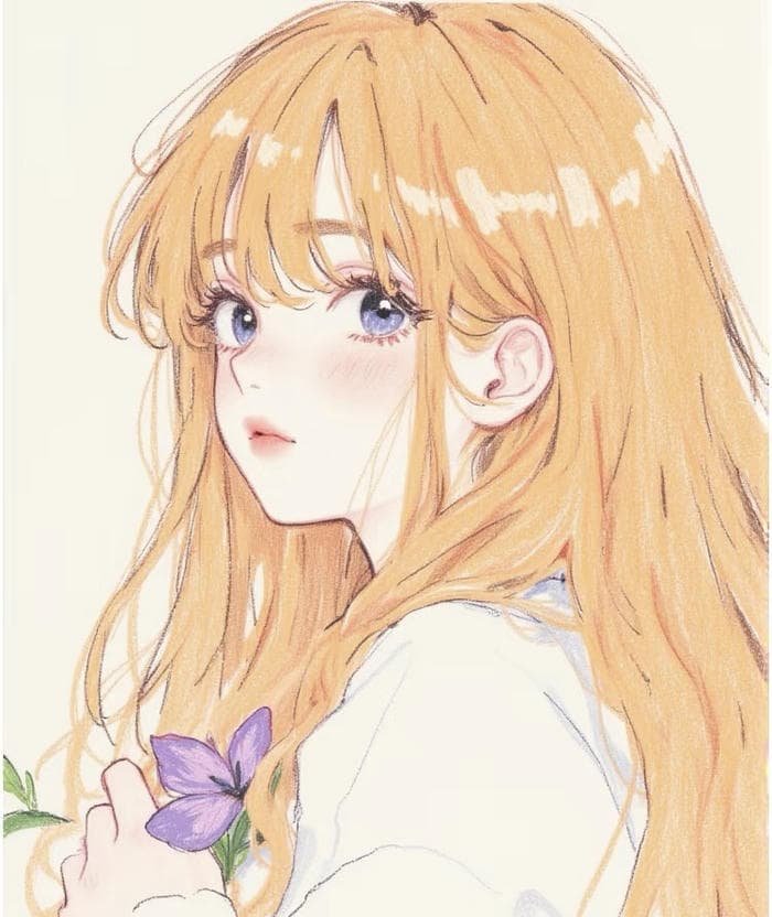 cute expression cartoon girl