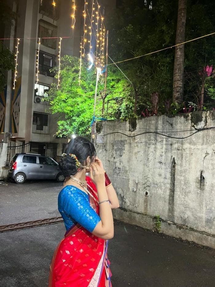 cute marathi girls dp traditional style