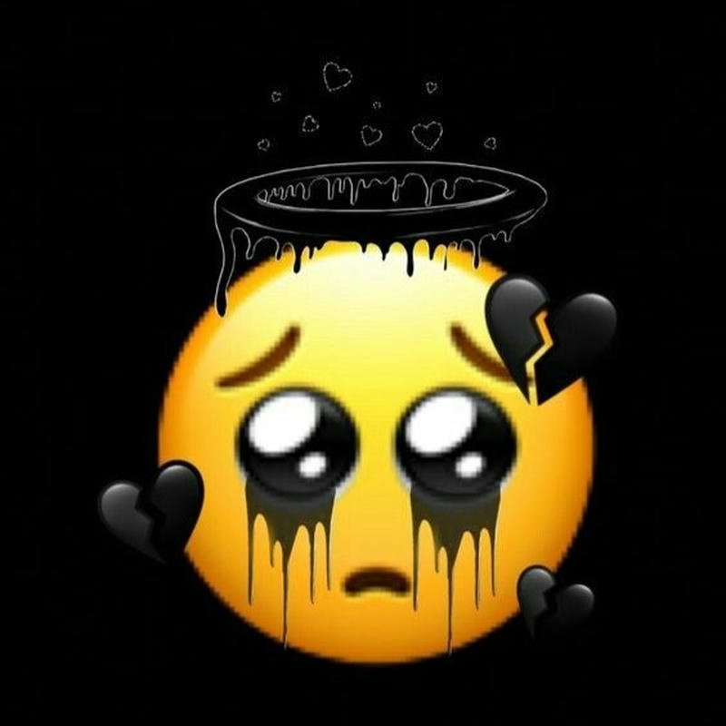 cute style sad emoji dp