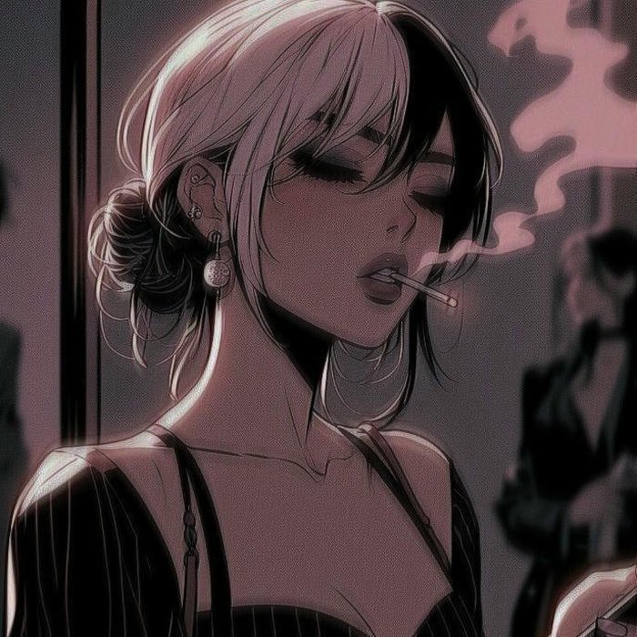 dark Smoking Girl DP