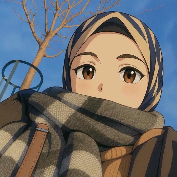 dp cartoon hijab lovely avatar design