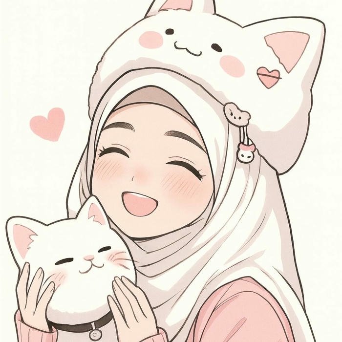 dp hijab cartoon modern cartoon profile
