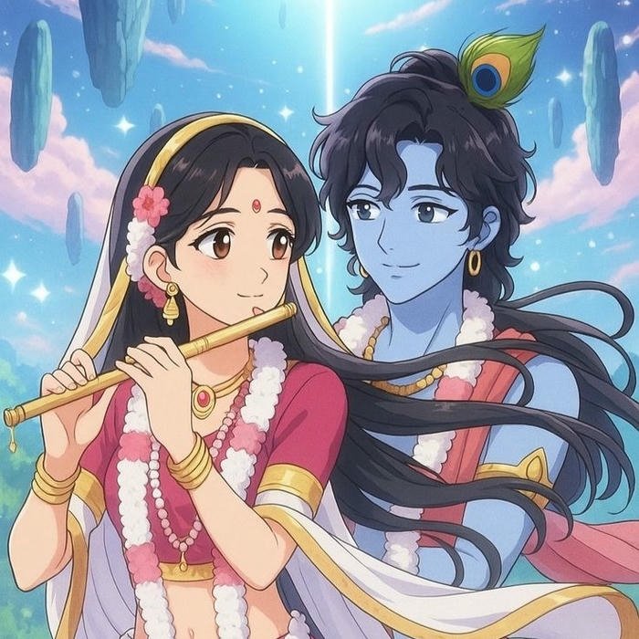dp radha krishna cartoon artistic mythic dp