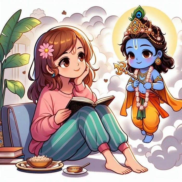 dp radha krishna cartoon elegant divine avatar