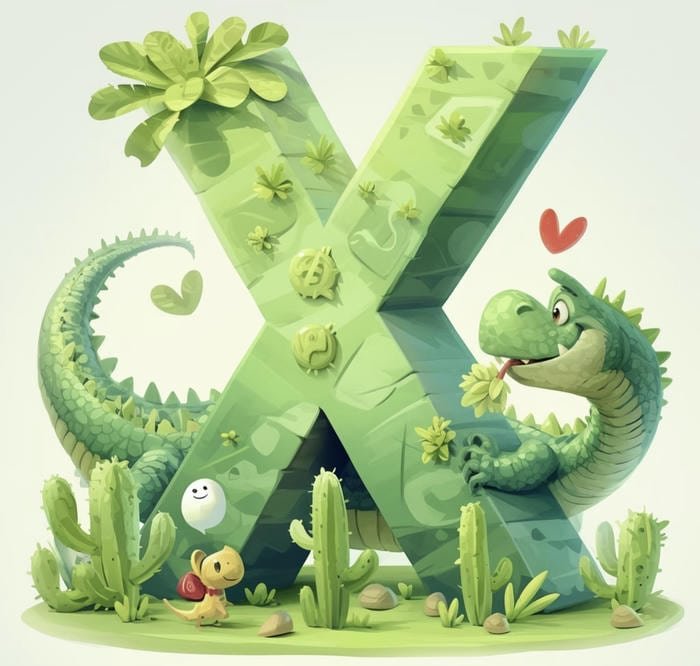 graphic built on x initial