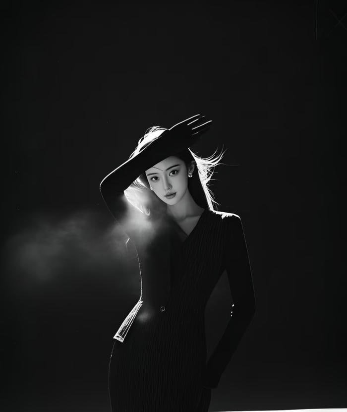 high-contrast black pfp