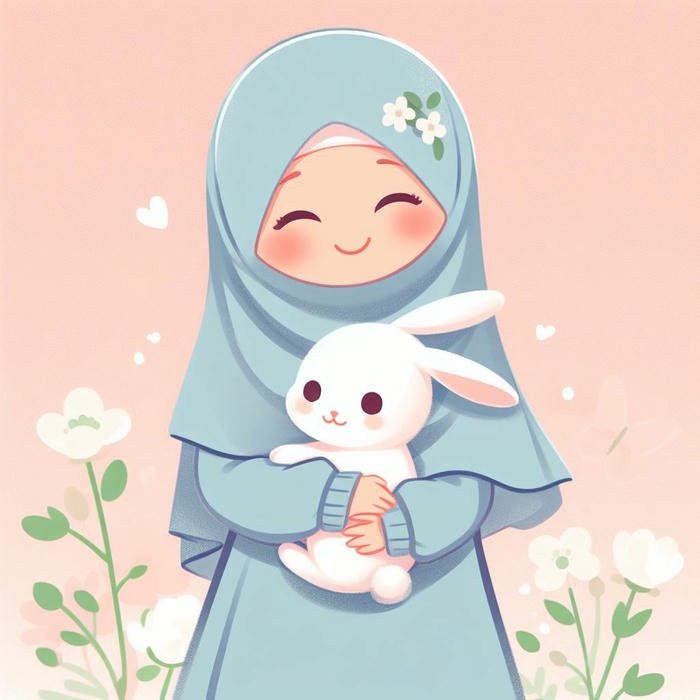 hijab cartoon dp cute profile picture