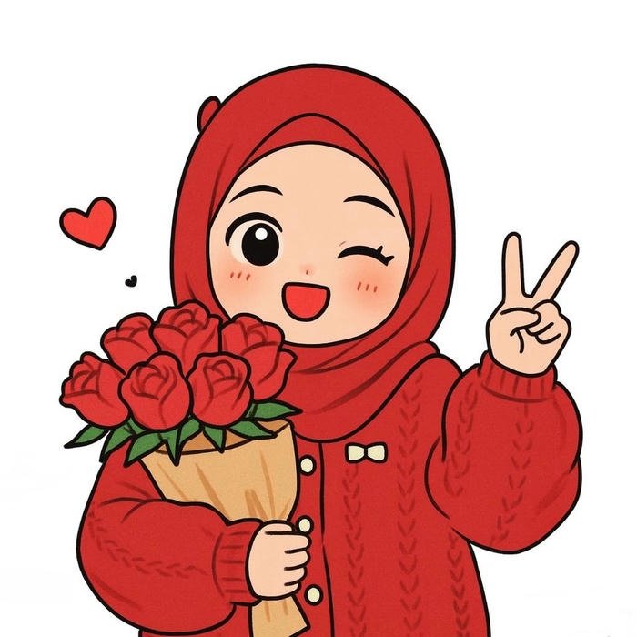 hijab cartoon dp lovely dp picture