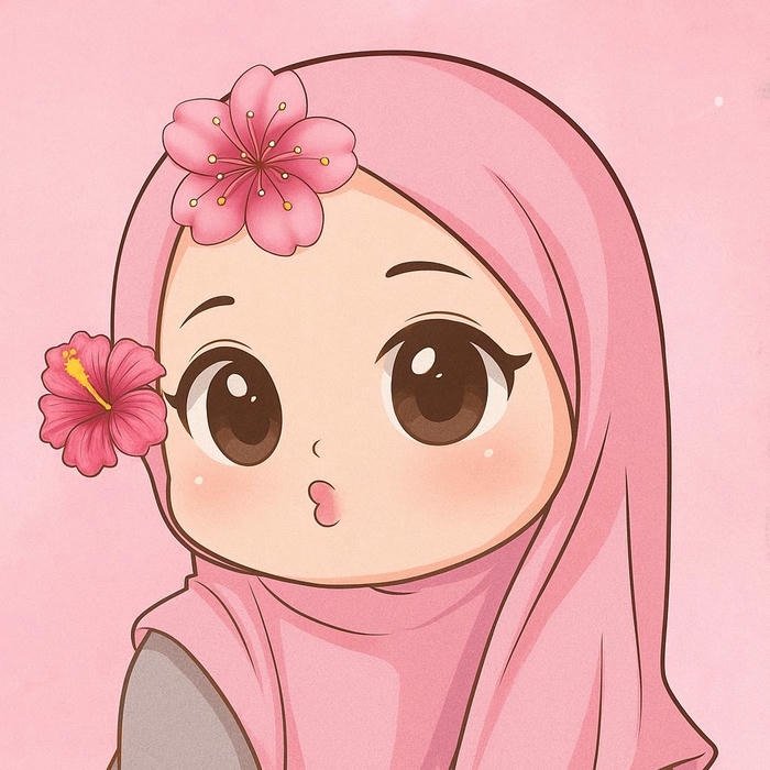 hijab cartoon dp minimal cartoon avatar