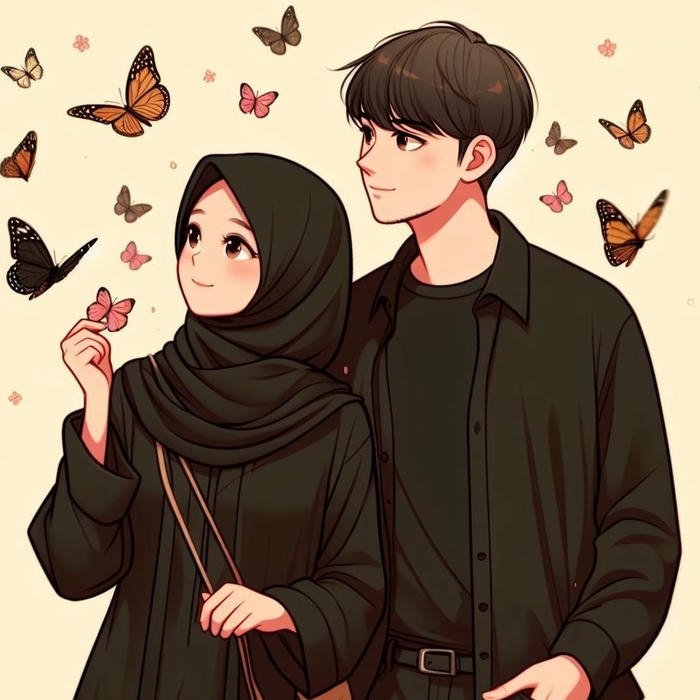 hijab couple dp beautiful islamic couple image
