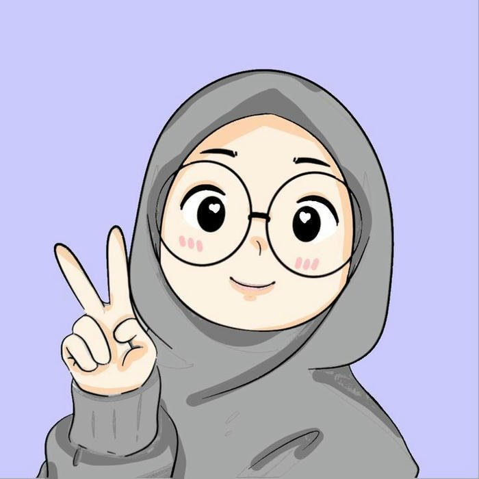 hijab dp cartoon charming profile dp