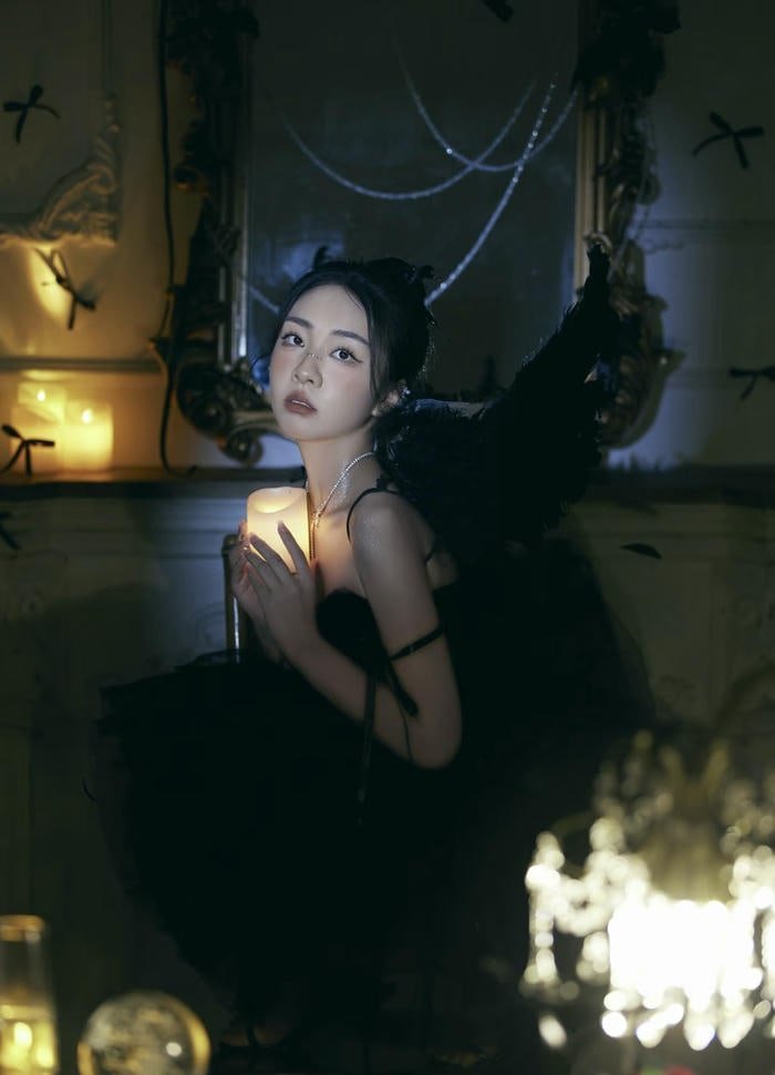 minimal black girl portrait