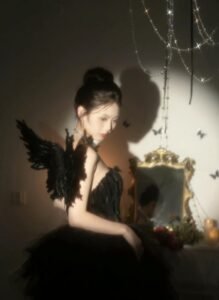 modern black girl portrait