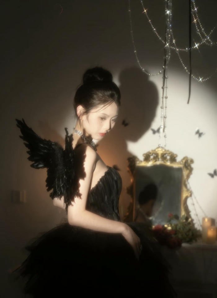 modern black girl portrait