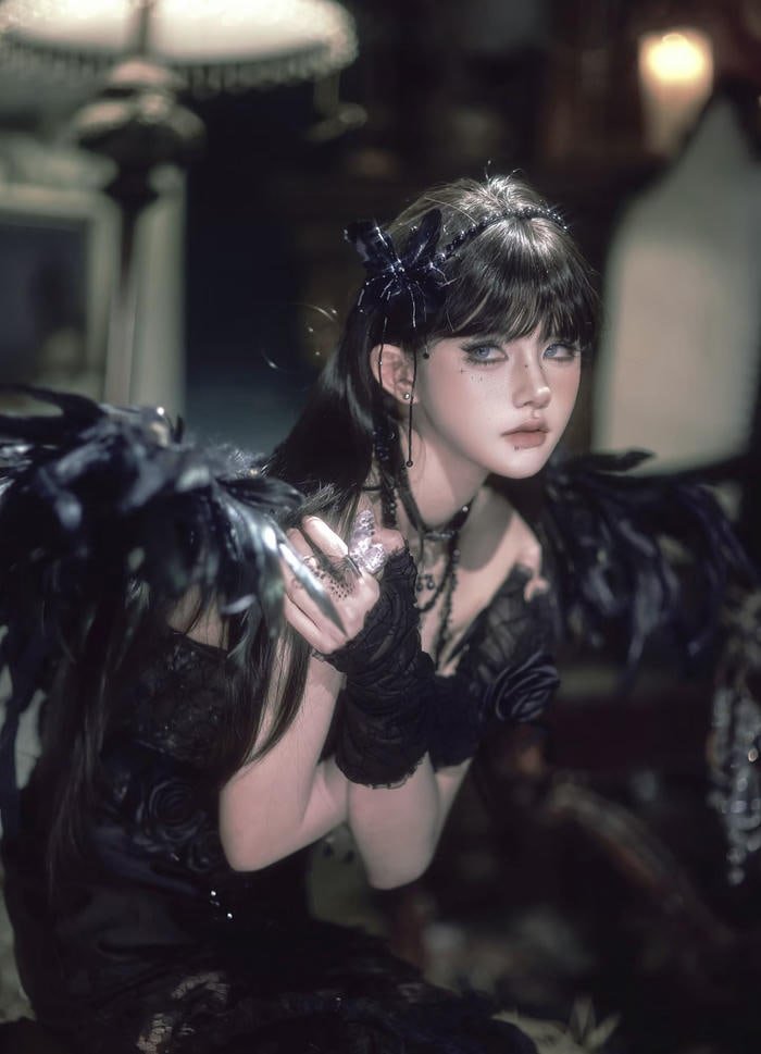 moody black-themed profile