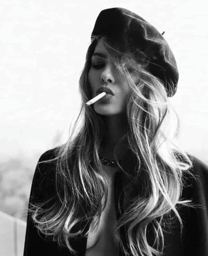 moody street vibe in smoking girl dp