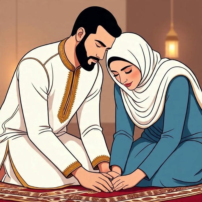 muslim couple dp peaceful islamic relationship image