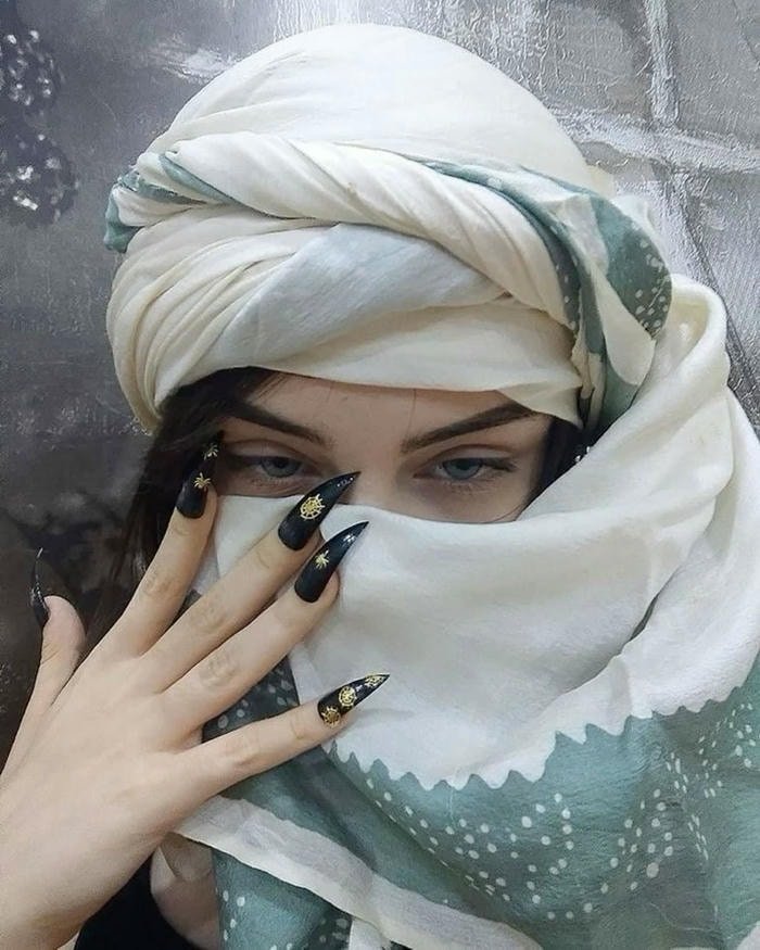 pretty islamic girls dp profile image